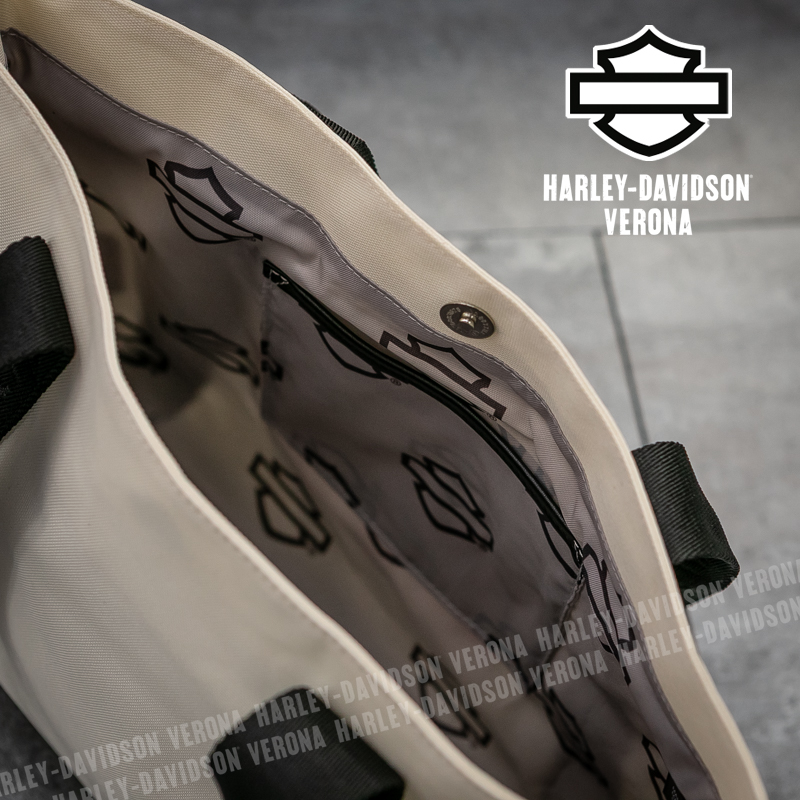 Borsa Vintage Patch Tote Harley-Davidson® color naturale - immagine 9