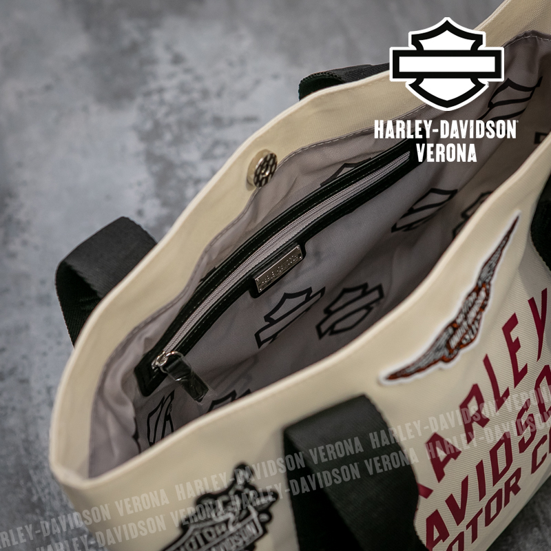 Borsa Vintage Patch Tote Harley-Davidson® color naturale - immagine 2