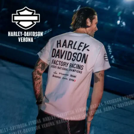 T-Shirt Harley-Davidson® Factory Racing Team #1 - White