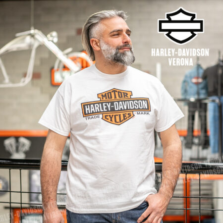 T-Shirt H-D® Verona Elongated B&S on White