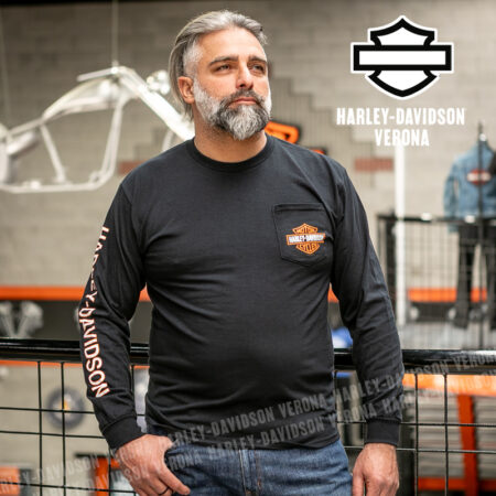 Maglia a maniche lunghe H-D® Verona B&S Black Pocket