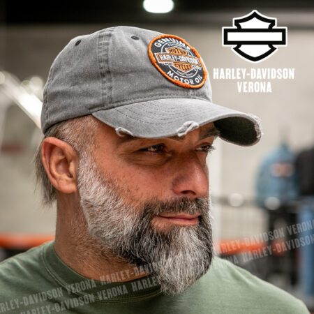 Cappellino H-D® Verona Motor Oil Black Stone Washed