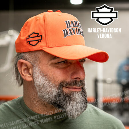 Cappellino H-D® Verona Clean Orange Black Stitch