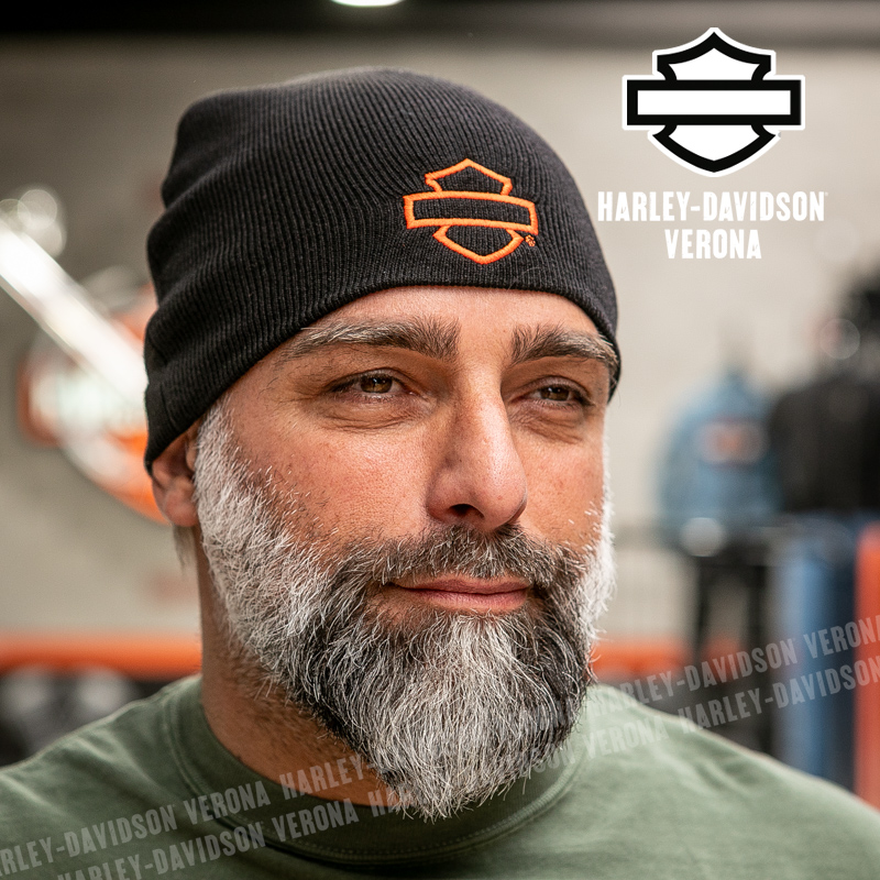 Berretto H-D® Verona Open B&S Orange on Black