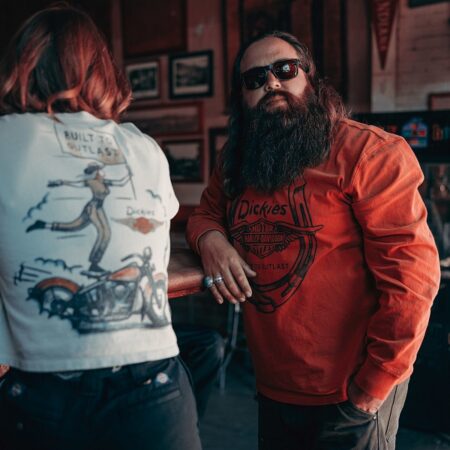 Maglia a maniche lunghe Dickies® x Harley-Davidson® Winged Horseshoe - Vintage Orange