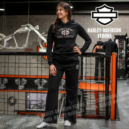 Felpa con cappuccio Harley-Davidson® Willie G Skull Bling - Harley Black