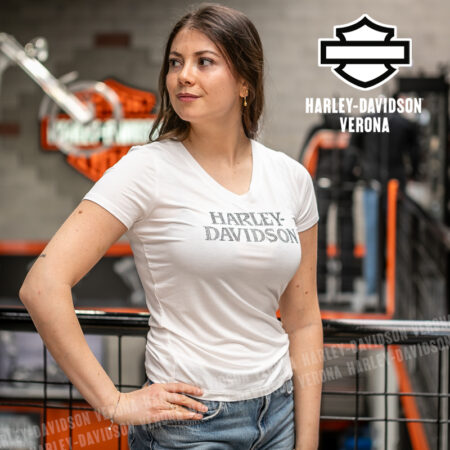 T-shirt Harley-Davidson® Willie G Skull Bling - Cloud Dancer