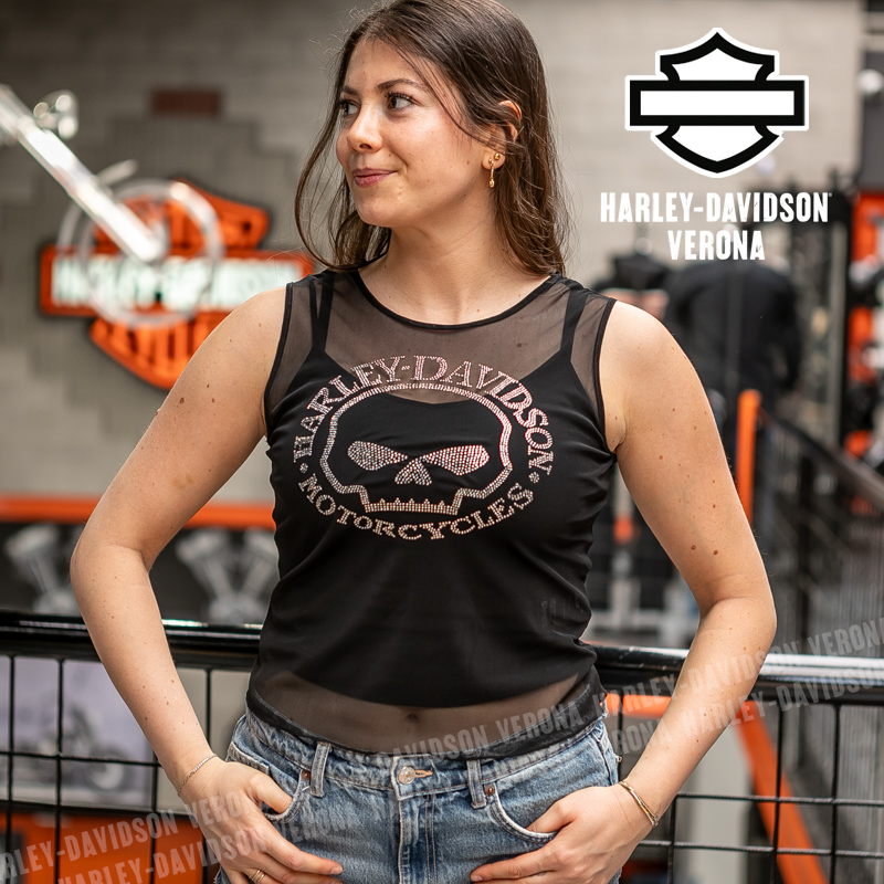Top in rete Harley-Davidson® Willie G Skull Bling – Harley Black