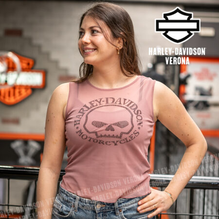 Top in rete Harley-Davidson® Willie G Skull Bling - Nostalgic Pink