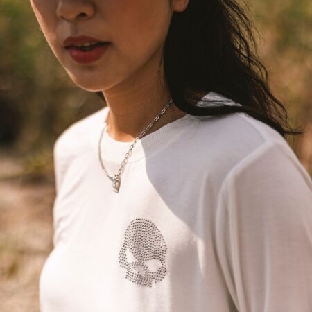 Maglia a maniche lunghe Harley-Davidson® Willie G Skull Bling - Cloud Dancer