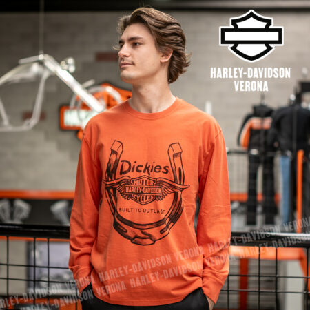 Maglia a maniche lunghe Dickies® x Harley-Davidson® Winged Horseshoe - Vintage Orange