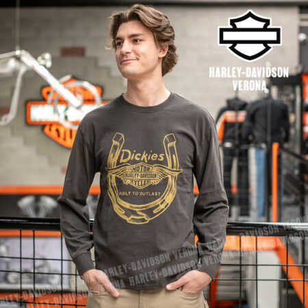Maglia a maniche lunghe Dickies® x Harley-Davidson® Winged Horseshoe - Washed Black