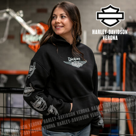 Felpa oversize unisex Winged Horseshoe Dickies® x Harley-Davidson® - Black