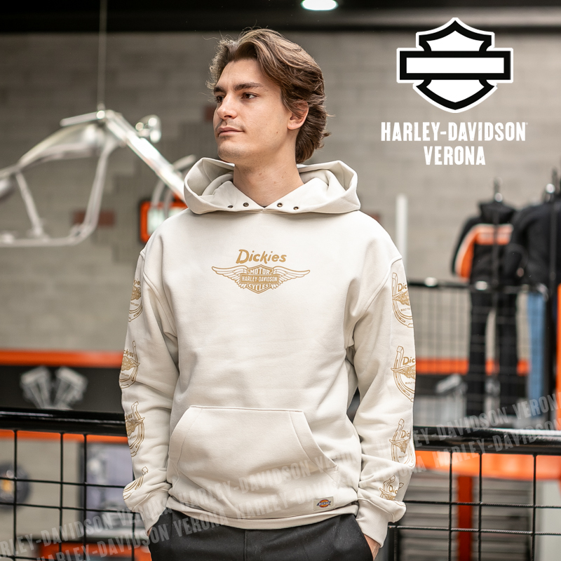 Felpa oversize unisex Winged Horseshoe Dickies® x Harley-Davidson® - Bone