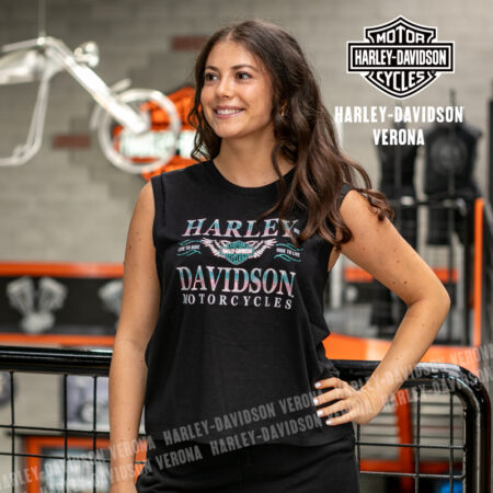 T-shirt senza maniche Harley-Davidson® Ombre Bling