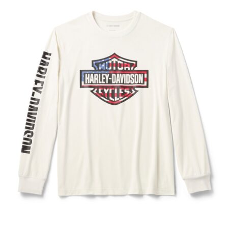 Maglia a maniche lunghe Harley-Davidson® Stars & Stripes - Cloud Dancer