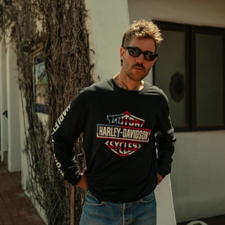 Maglia a maniche lunghe Harley-Davidson® Stars & Stripes – Harley Black