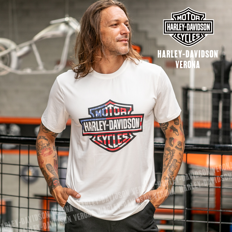 T-shirt Harley-Davidson® Star & Stripes - Cloud Dancer