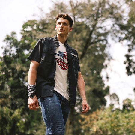 T-shirt Harley-Davidson® Star & Stripes - Cloud Dancer