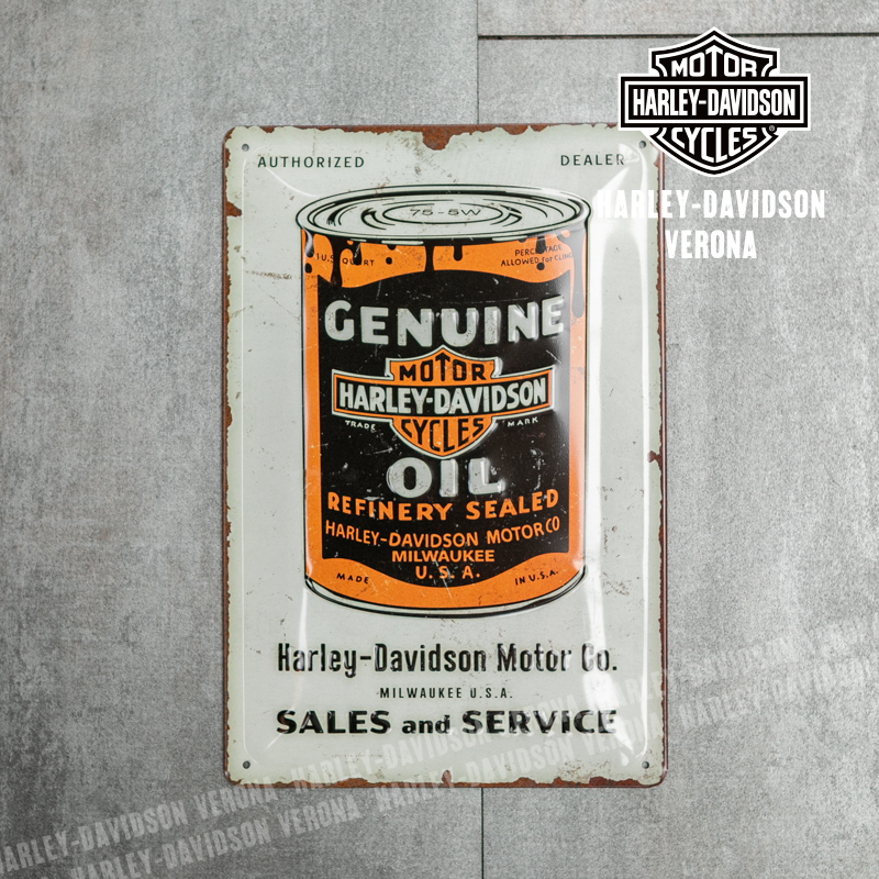 Insegna metallica Harley-Davidson® Genuine Oil Can