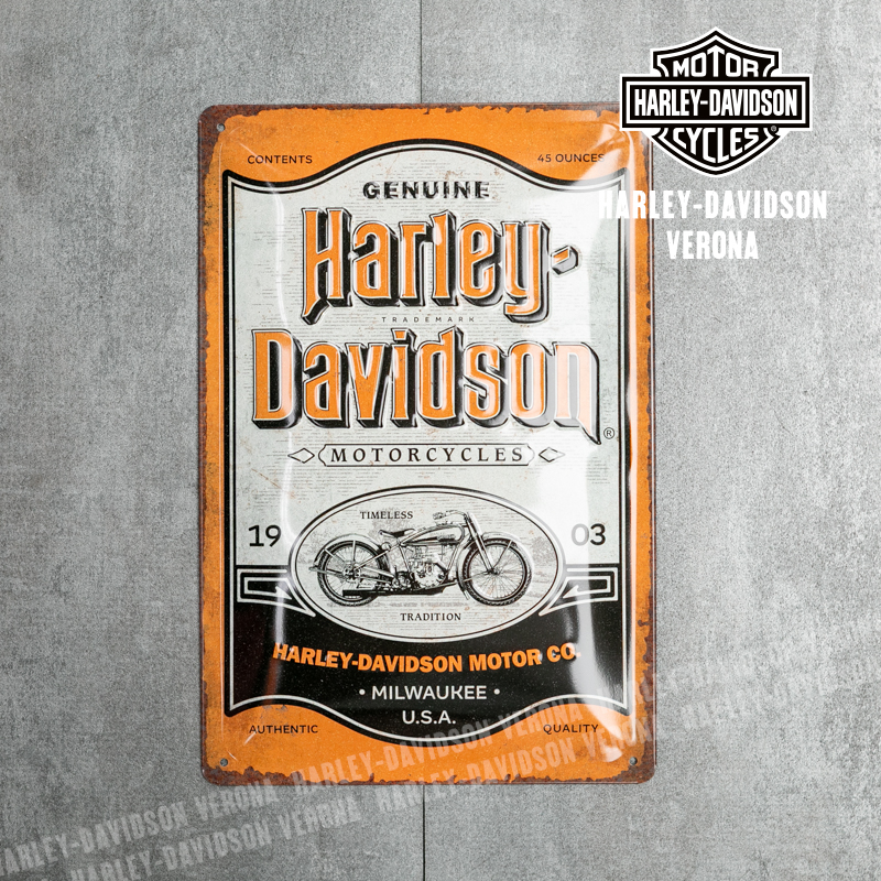 Insegna metallica Harley-Davidson® Milwakee