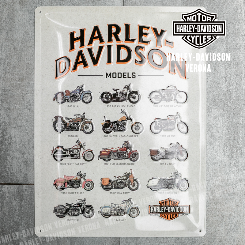 Insegna Harley-Davidson® metallica Models