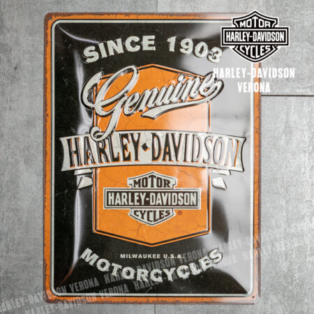 Insegna metallica Harley-Davidson® Genuine Motorcycles