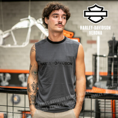 T-shirt senza maniche Harley-Davidson® Tech Coolmax® Colorblock Asphalt