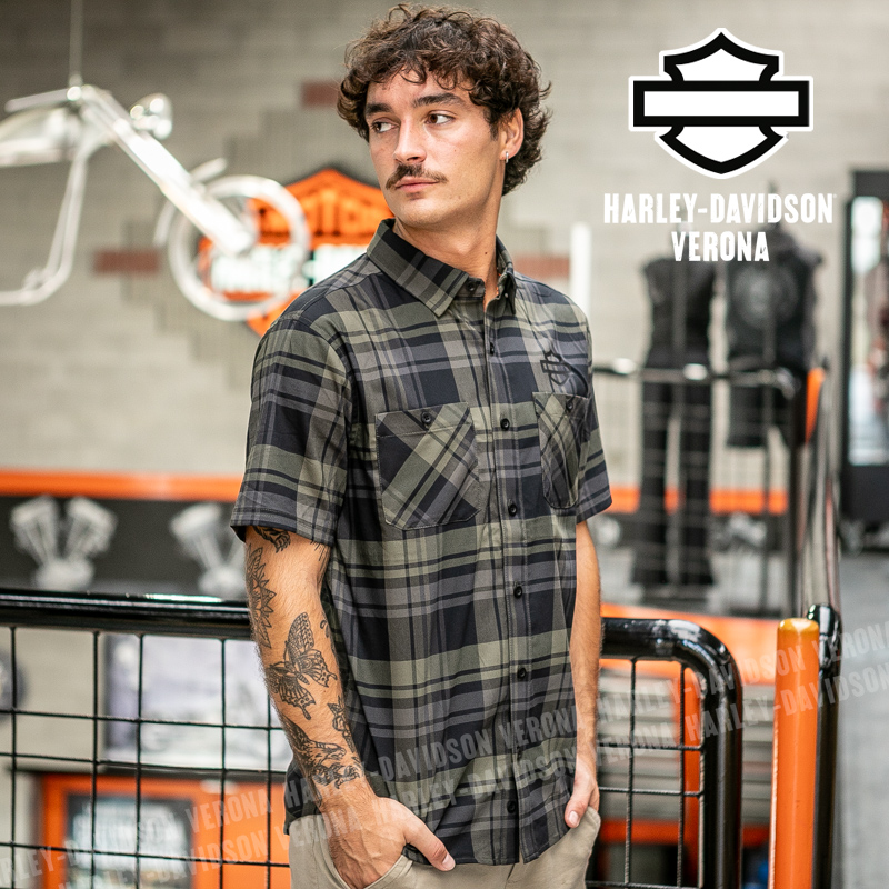 Camicia Harley-Davidson® Tech Coolmax® - Grape Leaf & Harley Black