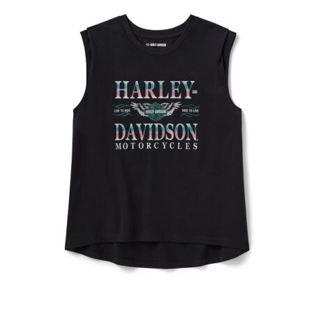 T-shirt senza maniche Harley-Davidson® Ombre Bling