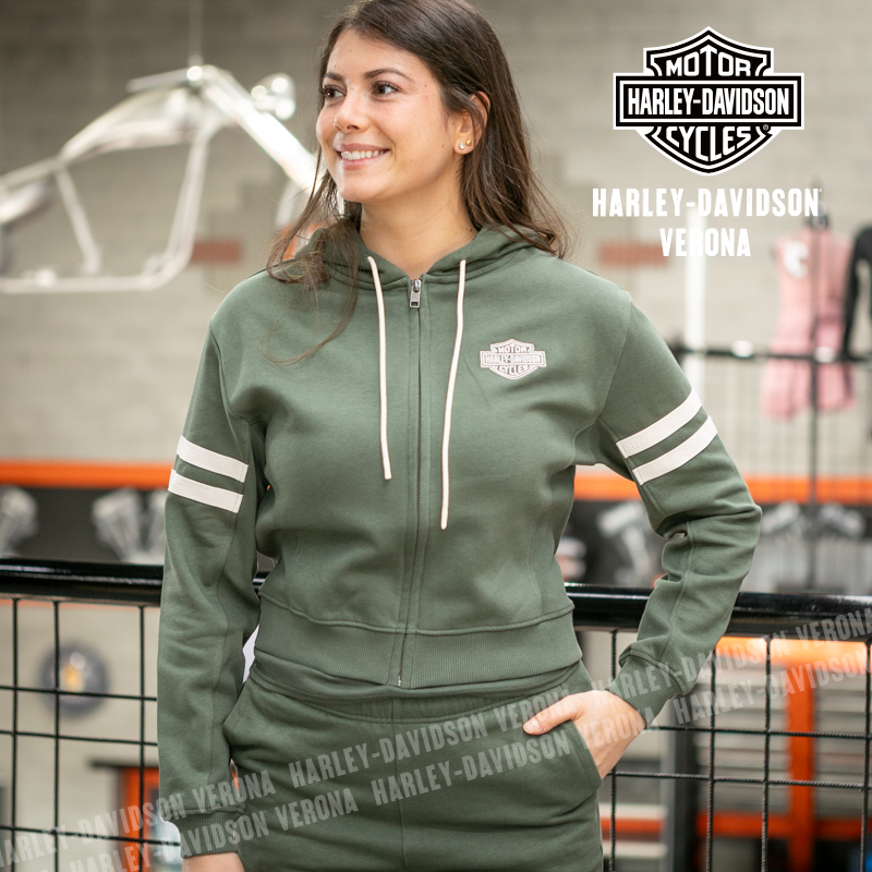 Felpa zippata con cappuccio Harley-Davidson® Essential – Thyme
