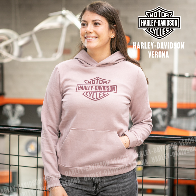 Felpa con cappuccio Harley-Davidson® Standard Bar & Shield - Dusty Mauve
