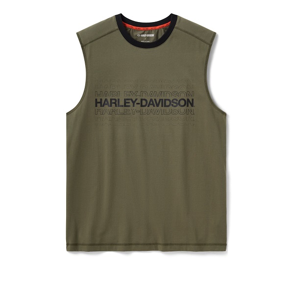T-shirt senza maniche Harley-Davidson® Tech Coolmax® Colorblock Grape Leaf