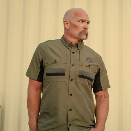 Camicia Harley-Davidson® TECH Colorblock - Grape Leaf & Harley Black