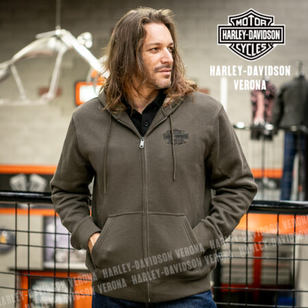 Felpa zippata con cappuccio Harley-Davidson® American Classic - Black Olive