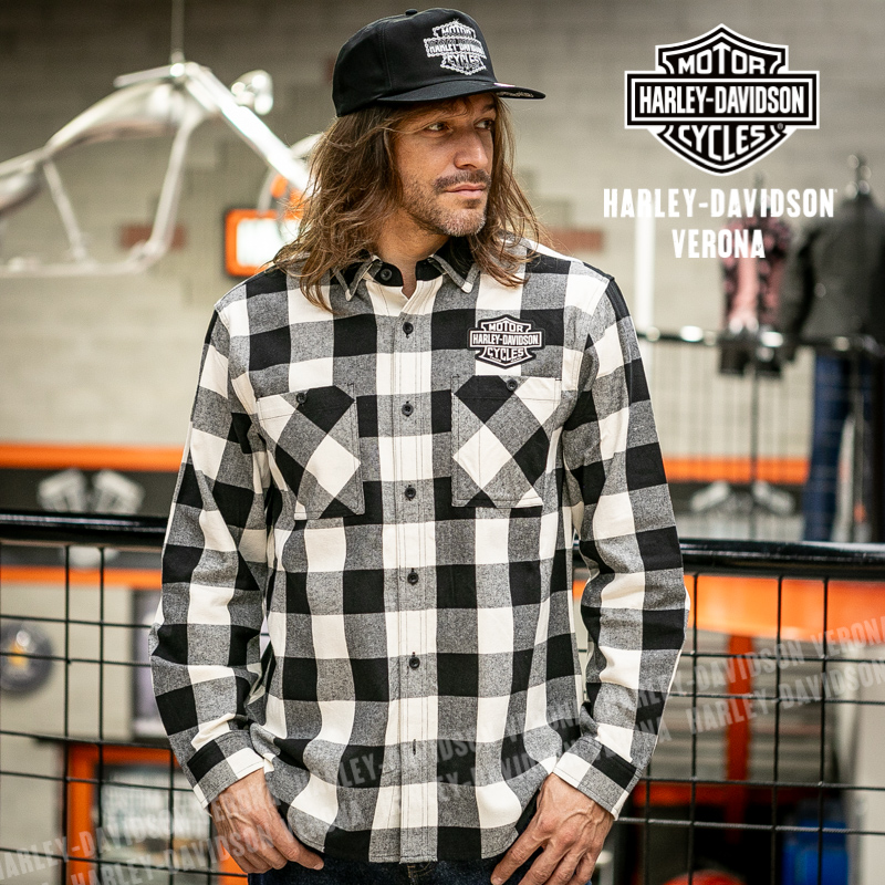 Camicia a maniche lunghe Harley-Davidson® American Classic Buffalo - Birch & Harley Black