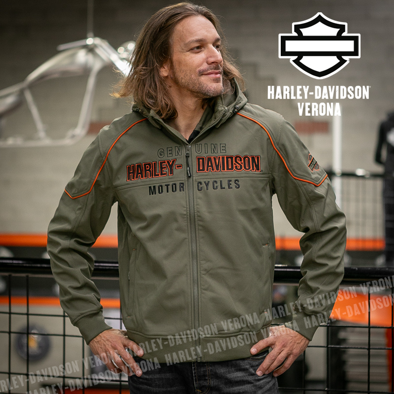 Giacca Windproof e Waterproof Harley-Davidson® Idyll Green