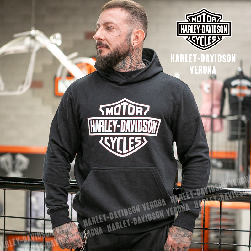 Felpa con cappuccio Harley-Davidson® Standard Bar & Shield - Harley Black