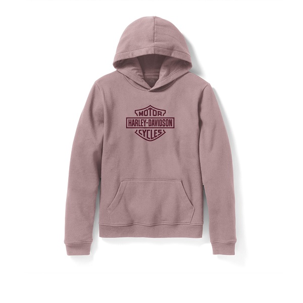 Felpa con cappuccio Harley-Davidson® Standard Bar & Shield - Dusty Mauve
