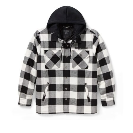 Giacca-camicia con cappuccio Harley-Davidson® Traveler- Cloud Dancer & Harley Black